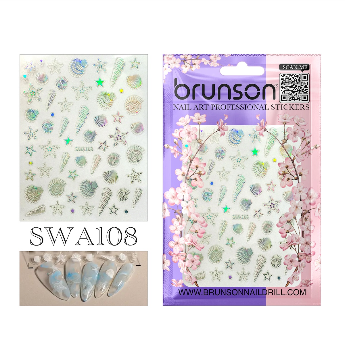 beach nail art stickers