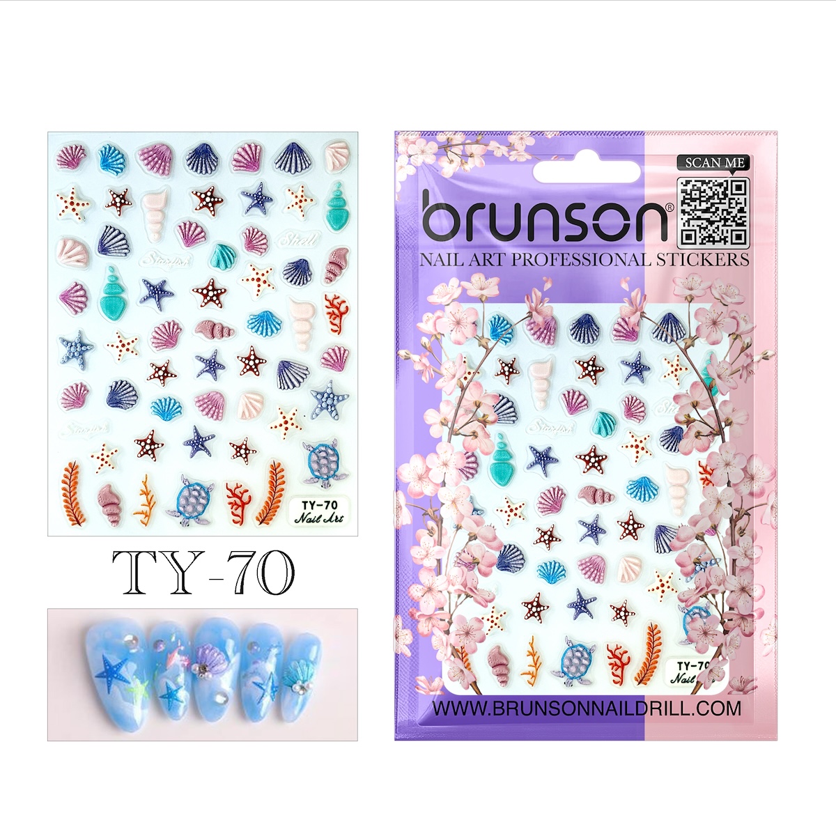 Seashell Nail Art Stickers