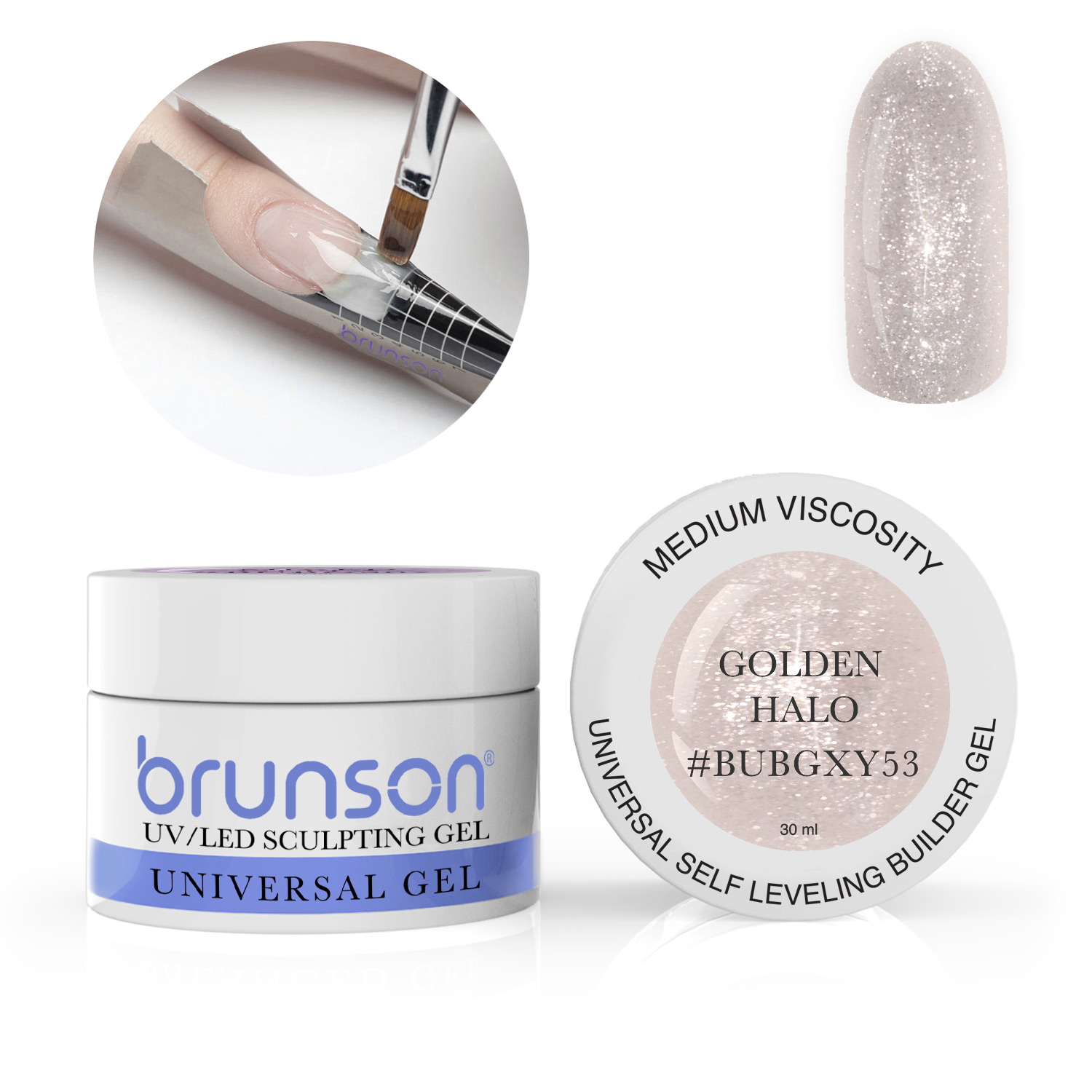 Sculpting gel with glossy finish