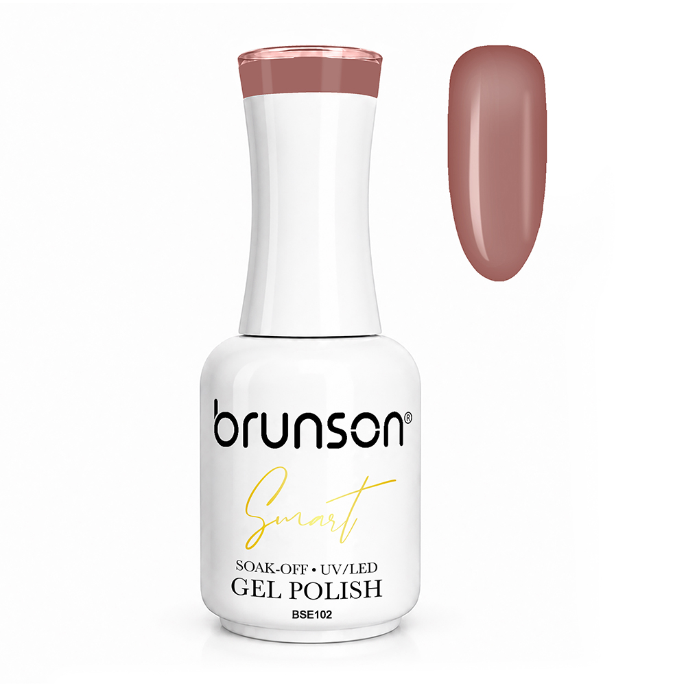 Brunson Smart Gel Nail Polish 18ml – TPO-Free & HEMA-Free UV/LED Soak-Off Gel, Self-Levelling High-Gloss Finish, Chip-Resistant 30+ Days Wear | Professional Salon Manicure Gel BSE102