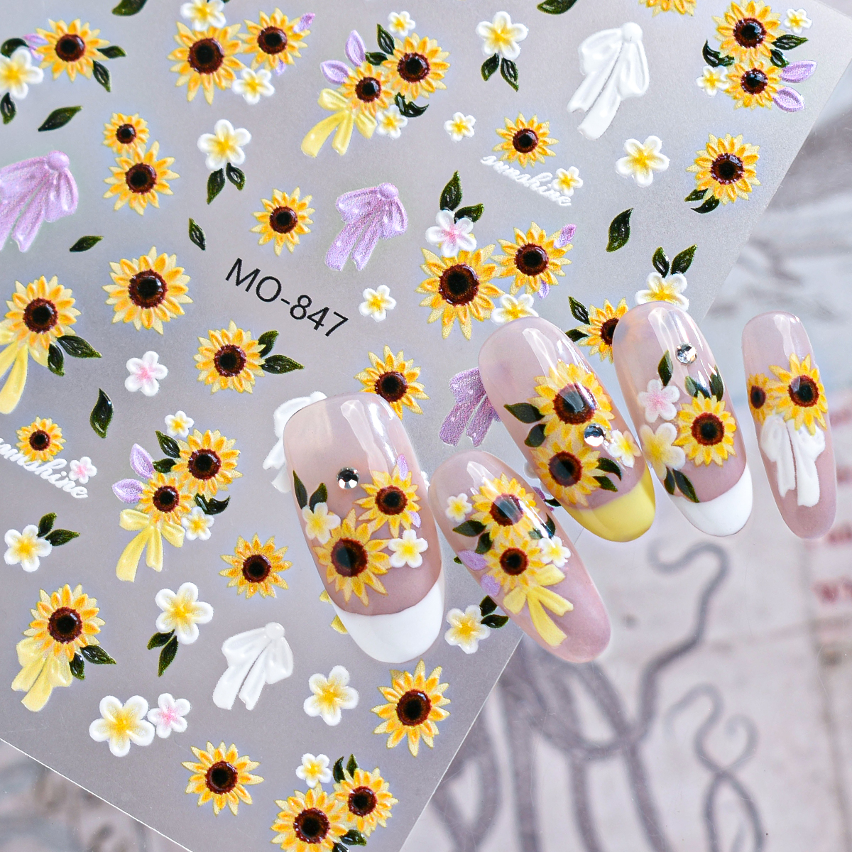 Sunflower Nail Stickers