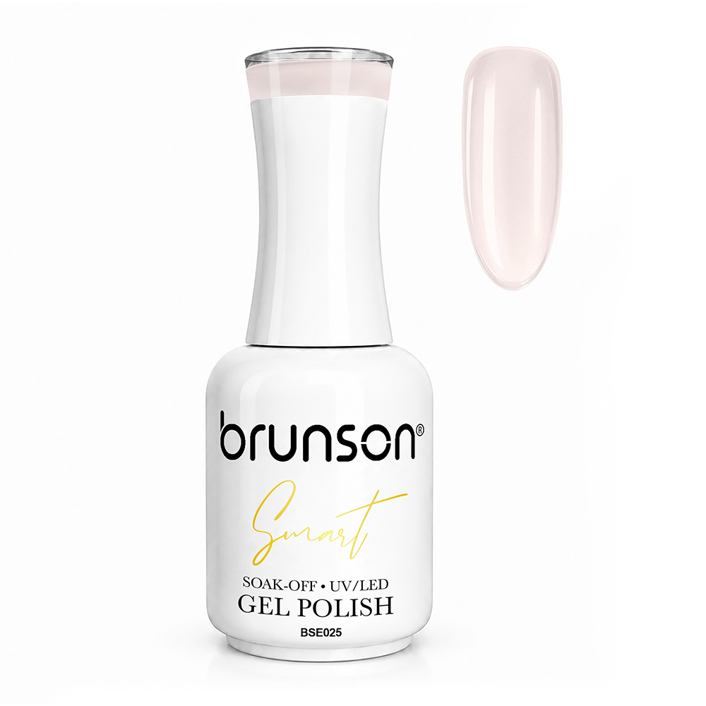 Brunson Smart Gel Nail Polish 18ml (Sheer Shade) – Professional TPO-Free & HEMA-Free UV/LED Soak-Off Gel Polish, Self-Levelling High-Gloss Finish, Long-Lasting Chip-Resistant Gel Nail Color Up to 30+ Days | Salon Quality Manicure | BSE025