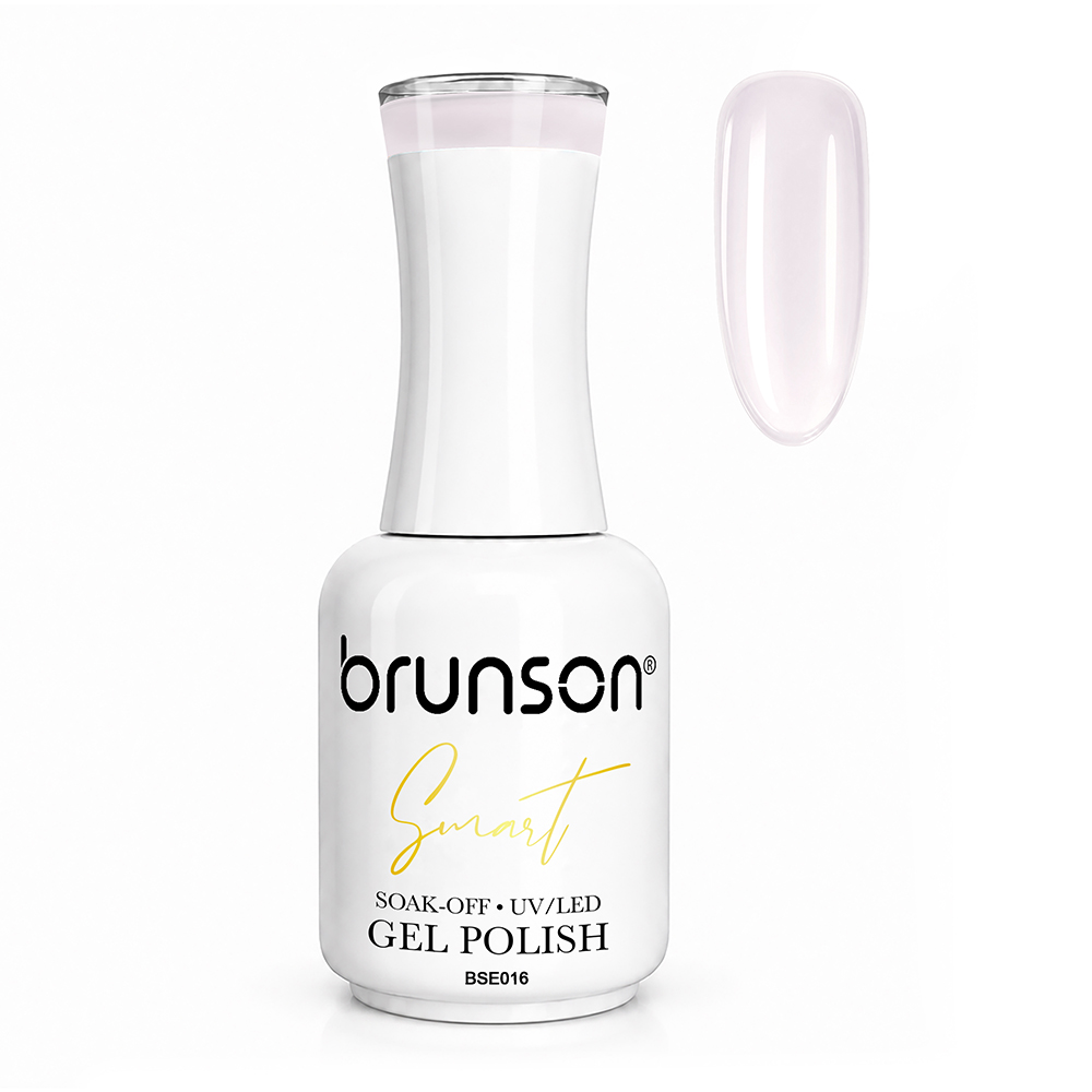 Brunson Smart Gel Nail Polish 18ml (Sheer Shade) – Professional TPO-Free & HEMA-Free UV/LED Soak-Off Gel Polish, Self-Levelling High-Gloss Finish, Long-Lasting Chip-Resistant Gel Nail Color Up to 30+ Days | Salon Quality Manicure | BSE016