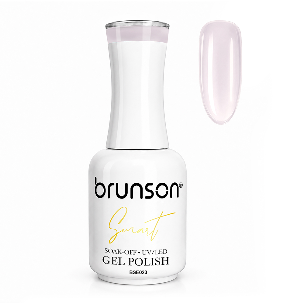 Brunson Smart Gel Nail Polish 18ml (Sheer Shade) – Professional TPO-Free & HEMA-Free UV/LED Soak-Off Gel Polish, Self-Levelling High-Gloss Finish, Long-Lasting Chip-Resistant Gel Nail Color Up to 30+ Days | Salon Quality Manicure | BSE023
