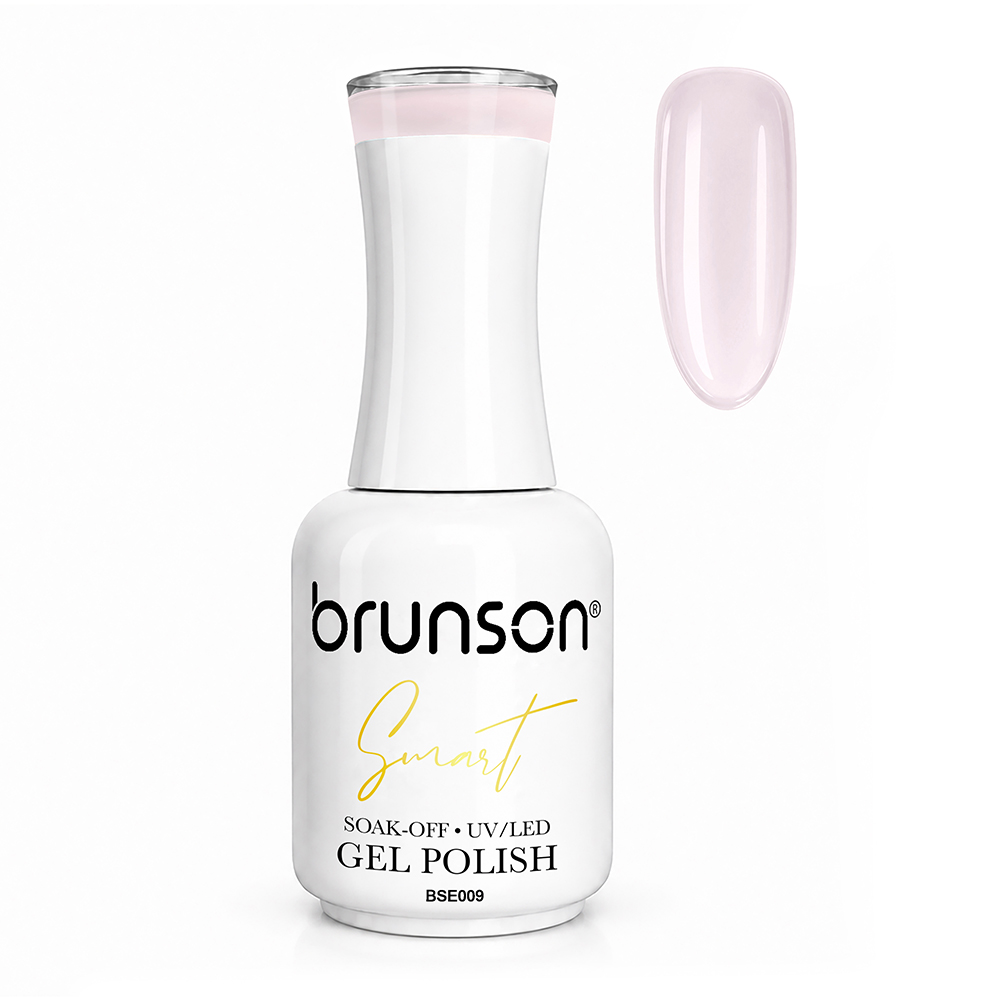 Brunson Smart Gel Nail Polish 18ml (Sheer Shade) – Professional TPO-Free & HEMA-Free UV/LED Soak-Off Gel Polish, Self-Levelling High-Gloss Finish, Long-Lasting Chip-Resistant Gel Nail Color Up to 30+ Days | Salon Quality Manicure | BSE009
