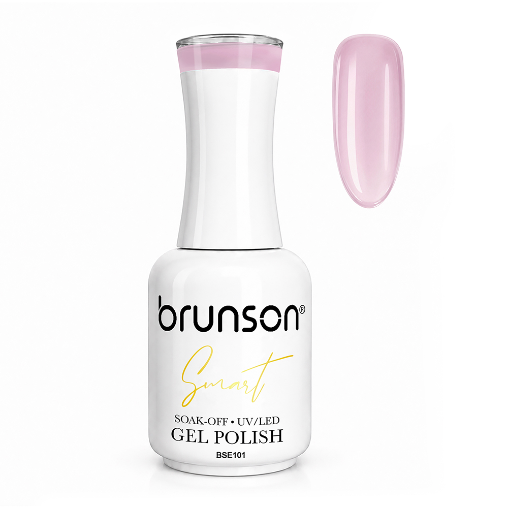 Brunson Smart Gel Nail Polish 18ml (Sheer Shade) – Professional TPO-Free & HEMA-Free UV/LED Soak-Off Gel Polish, Self-Levelling High-Gloss Finish, Long-Lasting Chip-Resistant Gel Nail Color Up to 30+ Days | Salon Quality Manicure | BSE101