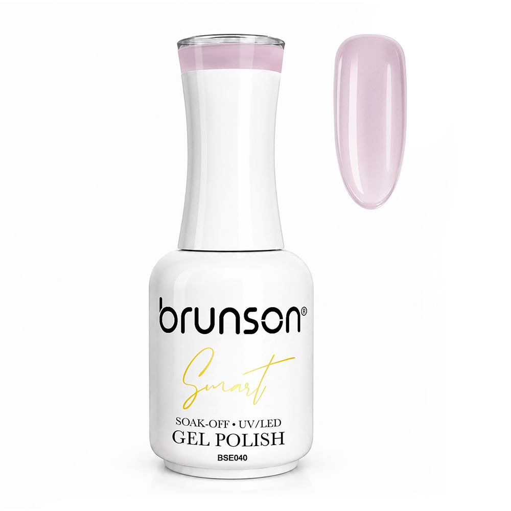 Brunson Smart Gel Nail Polish 18ml (Sheer Shade) – Professional TPO-Free & HEMA-Free UV/LED Soak-Off Gel Polish, Self-Levelling High-Gloss Finish, Long-Lasting Chip-Resistant Gel Nail Color Up to 30+ Days | Salon Quality Manicure | BSE040