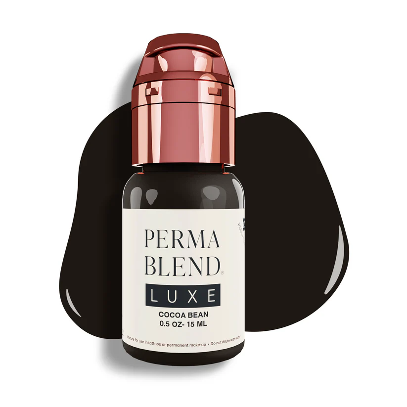 Eyebrow Pigment – Perma Blend LUXE Cocoa Bean 15ml | Professional PMU & SPMU Eyebrow Tattoo Ink, Permanent Makeup Brow Pigment, Cosmetic Tattoo Color for Microblading, Ombré Brows & Powder Brows with Vibrant Brown Color, Smooth Application & Long-Lasting Results LXACB1/2-S