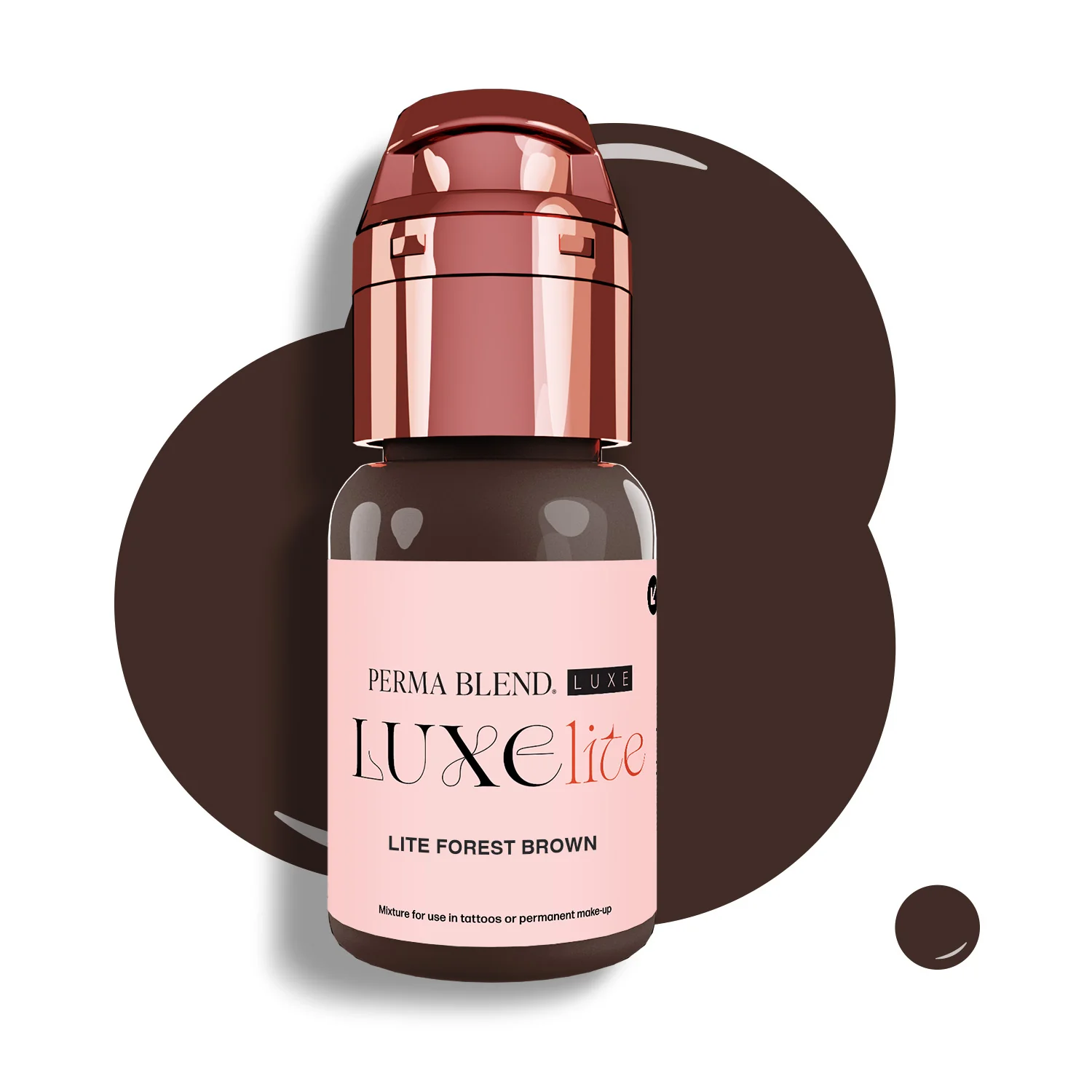 Eyebrow Pigment – Perma Blend LUXE Lite Forest Brown 15ml | Premium Permanent Makeup SPMU Ink for Microblading, Nano Brows & Powder Brows