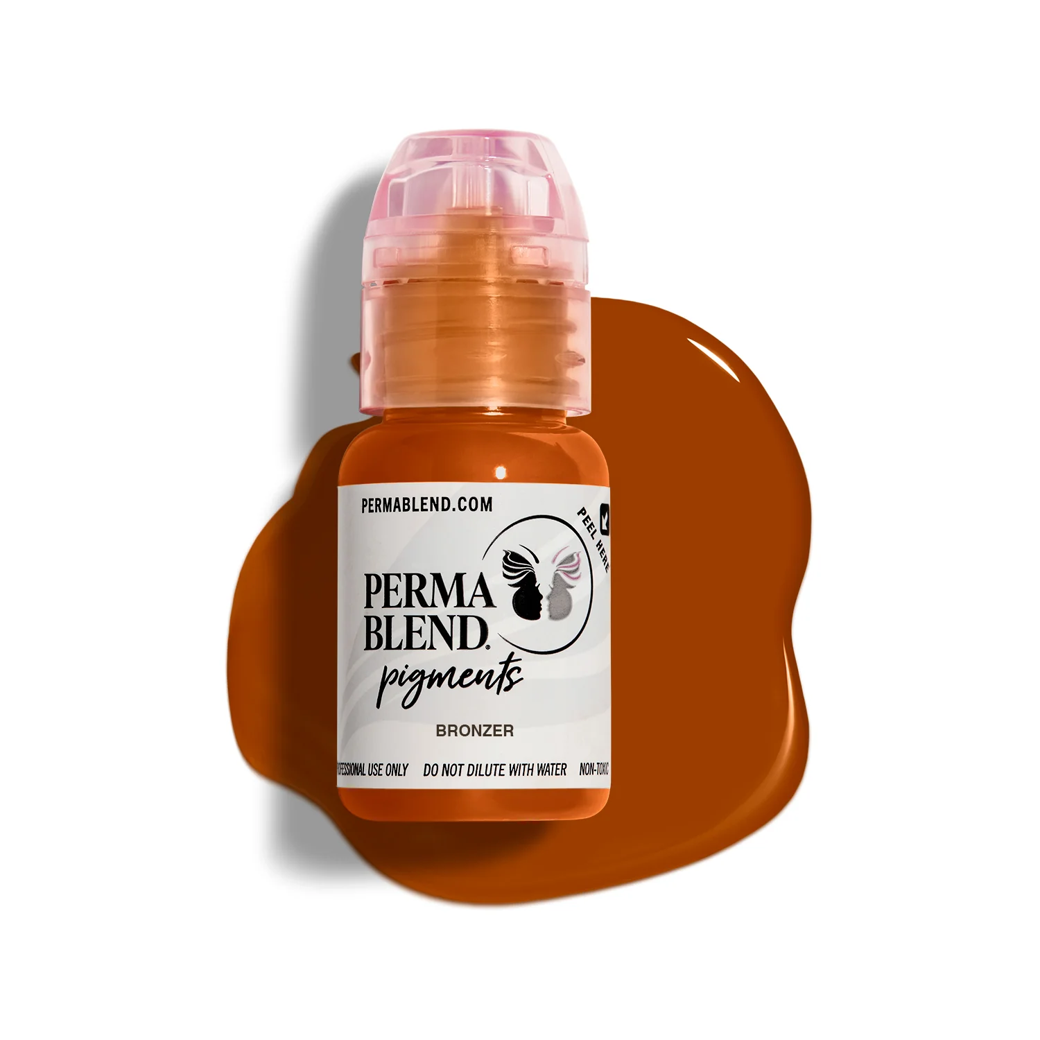 Eyebrow Pigment – Perma Blend Bronzer 15ml | Warm PMU Brow Ink for Microblading, Ombré Brows & Powder Brows | Professional Color Correction Pigment PBBRZ1/2