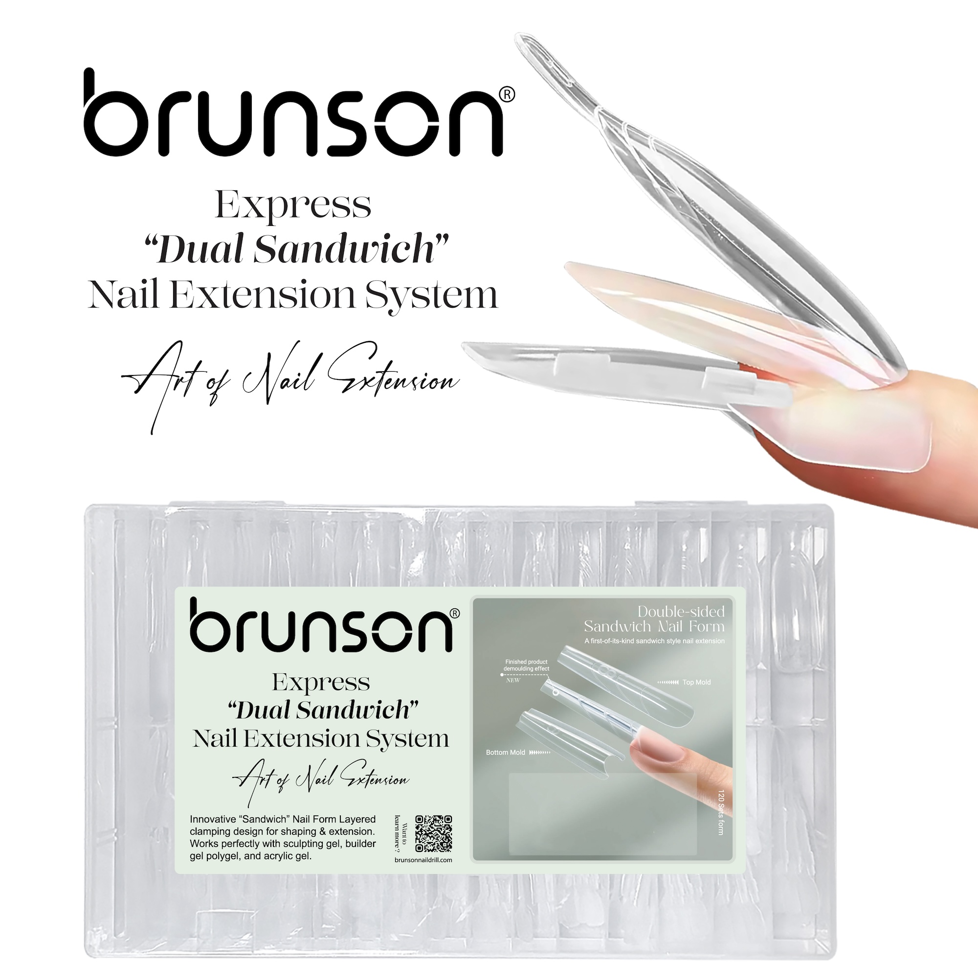 Sandwich Nail Extensions-Dual Forms