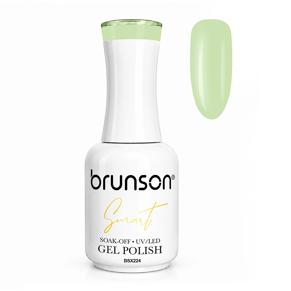 Brunson Smart Gel Nail Polish 18ml – TPO-Free & HEMA-Free UV/LED Soak-Off Gel, Self-Levelling High-Gloss Finish, Chip-Resistant 30+ Days Wear | Professional Salon Manicure Gel BSX224