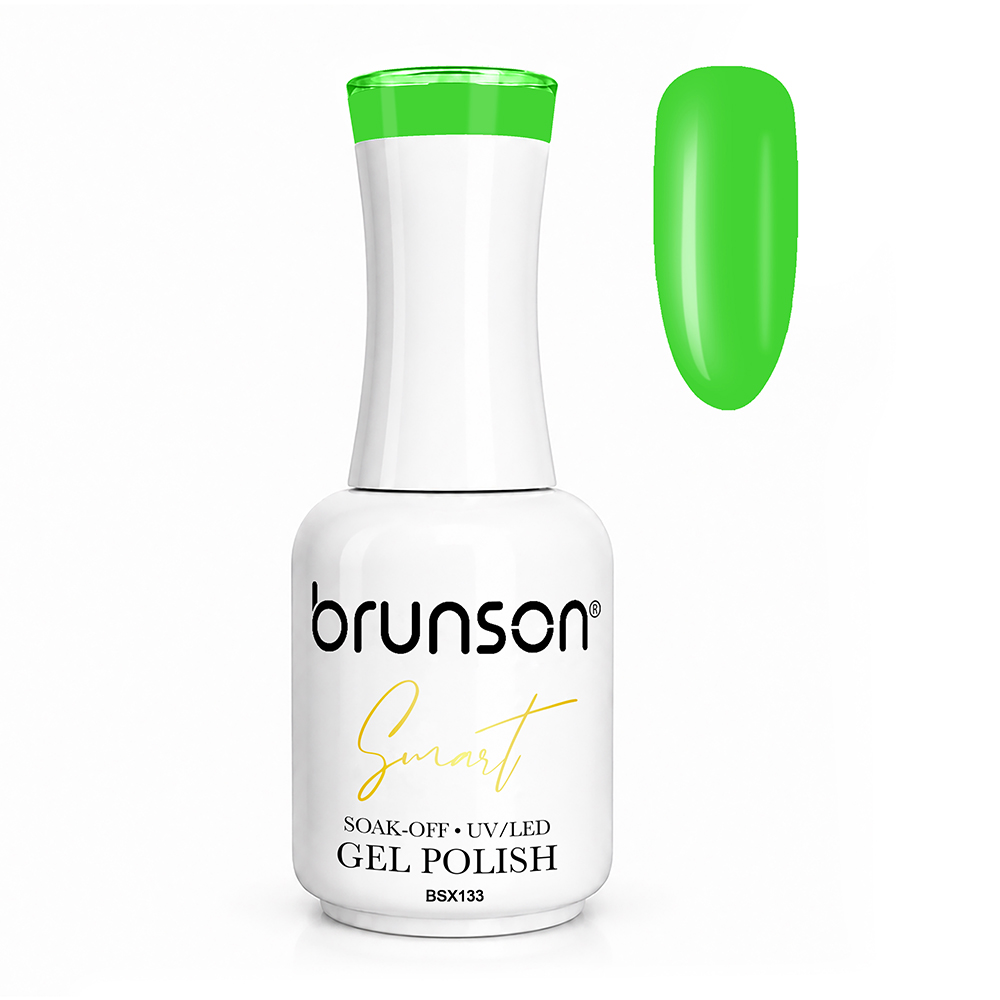 Brunson Smart Gel Nail Polish 18ml – TPO-Free & HEMA-Free UV/LED Soak-Off Gel, Self-Levelling High-Gloss Finish, Chip-Resistant 30+ Days Wear | Professional Salon Manicure Gel BSX133