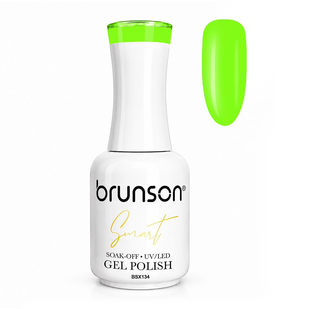 Brunson Smart Gel Nail Polish 18ml – TPO-Free & HEMA-Free UV/LED Soak-Off Gel, Self-Levelling High-Gloss Finish, Chip-Resistant 30+ Days Wear | Professional Salon Manicure Gel BSX134