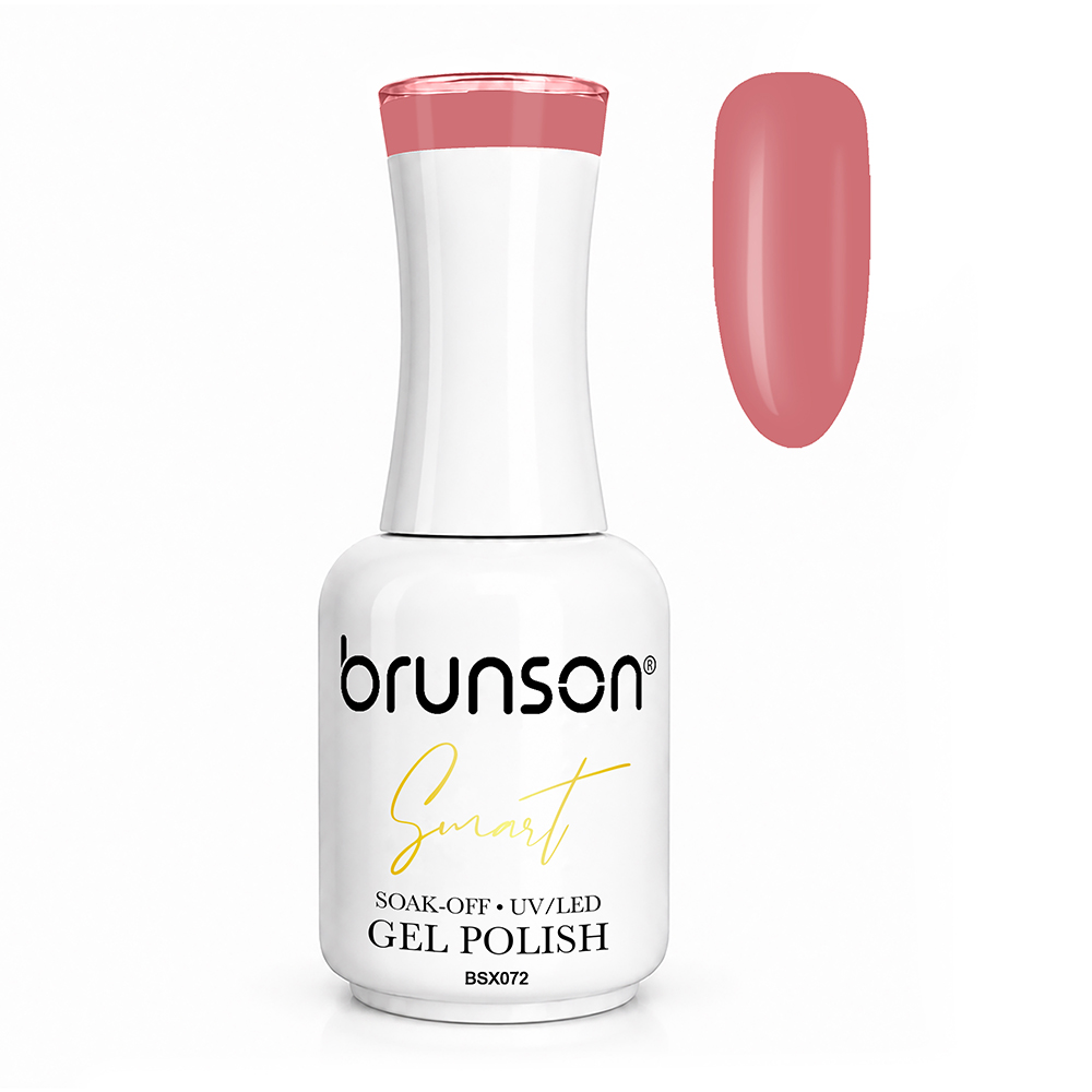 Brunson Smart Gel Nail Polish 18ml – TPO-Free & HEMA-Free UV/LED Soak-Off Gel, Self-Levelling High-Gloss Finish, Chip-Resistant 30+ Days Wear | Professional Salon Manicure Gel BSX072