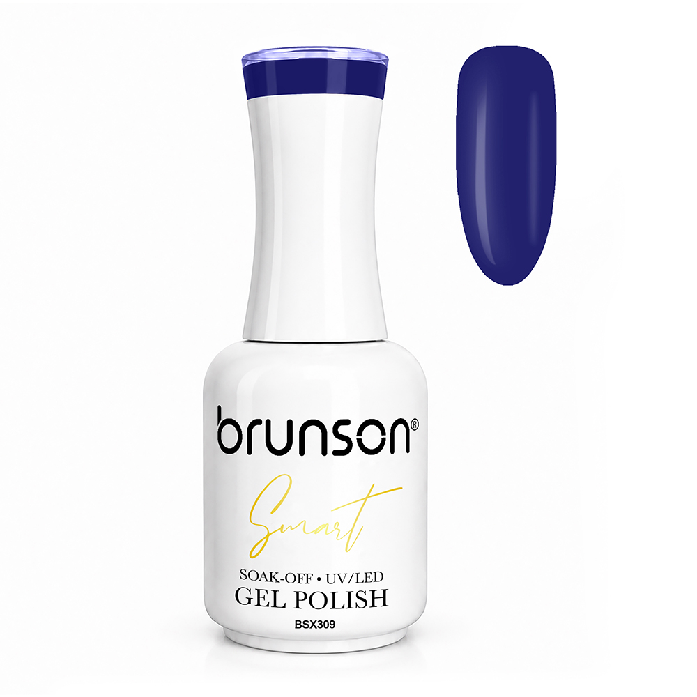 Brunson Smart Gel Nail Polish 18ml – TPO-Free & HEMA-Free UV/LED Soak-Off Gel, Self-Levelling High-Gloss Finish, Chip-Resistant 30+ Days Wear | Professional Salon Manicure Gel BSX309