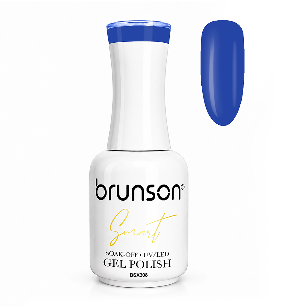 Brunson Smart Gel Nail Polish 18ml – TPO-Free & HEMA-Free UV/LED Soak-Off Gel, Self-Levelling High-Gloss Finish, Chip-Resistant 30+ Days Wear | Professional Salon Manicure Gel BSX308