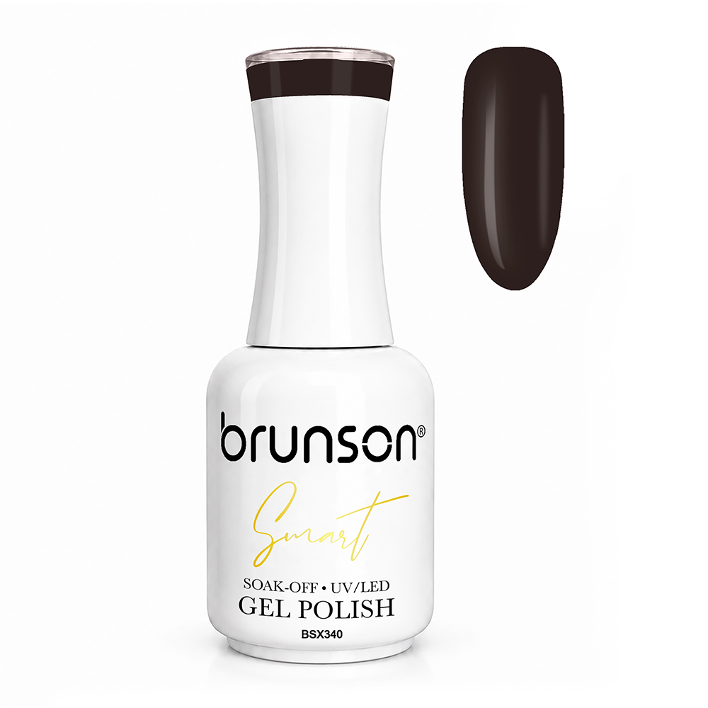 Brunson Smart Gel Nail Polish 18ml – TPO-Free & HEMA-Free UV/LED Soak-Off Gel, Self-Levelling High-Gloss Finish, Chip-Resistant 30+ Days Wear | Professional Salon Manicure Gel BSX340