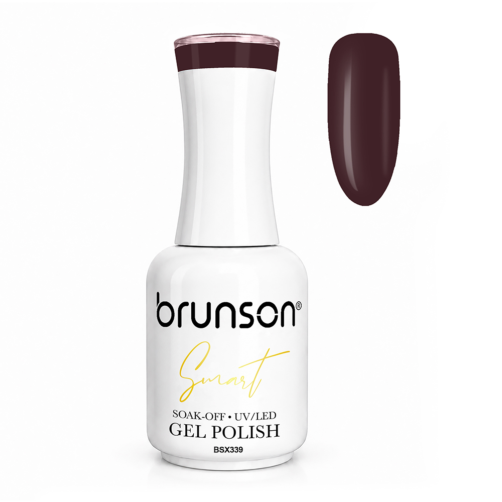 Brunson Smart Gel Nail Polish 18ml – TPO-Free & HEMA-Free UV/LED Soak-Off Gel, Self-Levelling High-Gloss Finish, Chip-Resistant 30+ Days Wear | Professional Salon Manicure Gel BSX339