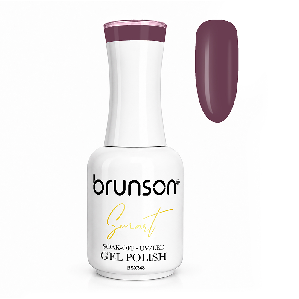 Brunson Smart Gel Nail Polish 18ml – TPO-Free & HEMA-Free UV/LED Soak-Off Gel, Self-Levelling High-Gloss Finish, Chip-Resistant 30+ Days Wear | Professional Salon Manicure Gel BSX348