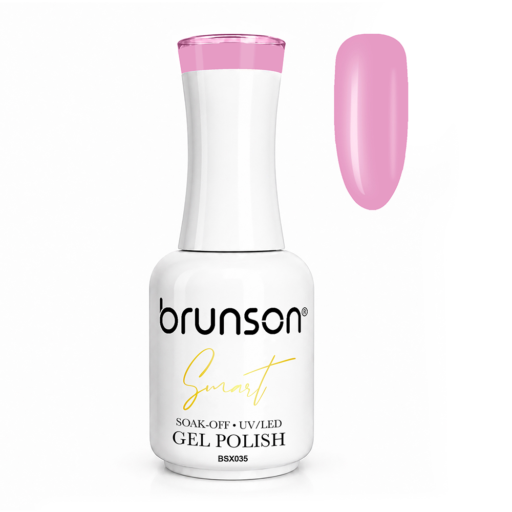 Brunson Smart Gel Nail Polish 18ml – TPO-Free & HEMA-Free UV/LED Soak-Off Gel, Self-Levelling High-Gloss Finish, Chip-Resistant 30+ Days Wear | Professional Salon Manicure Gel BSX035