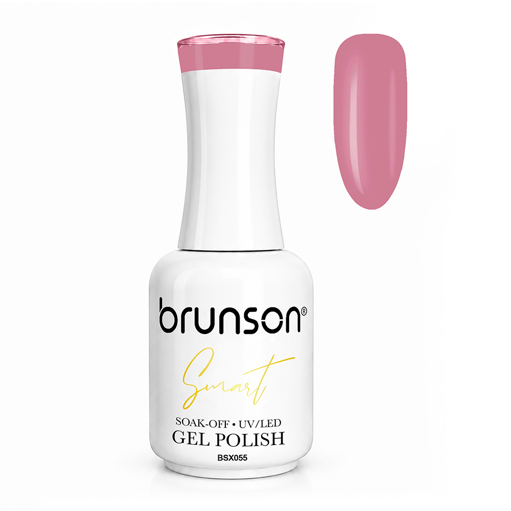Brunson Smart Gel Nail Polish 18ml – TPO-Free & HEMA-Free UV/LED Soak-Off Gel, Self-Levelling High-Gloss Finish, Chip-Resistant 30+ Days Wear | Professional Salon Manicure Gel BSX055