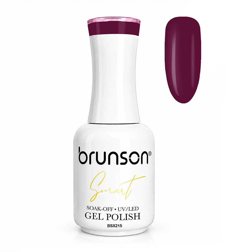 Brunson Smart Gel Nail Polish 18ml – TPO-Free & HEMA-Free UV/LED Soak-Off Gel, Self-Levelling High-Gloss Finish, Chip-Resistant 30+ Days Wear | Professional Salon Manicure Gel BSX215