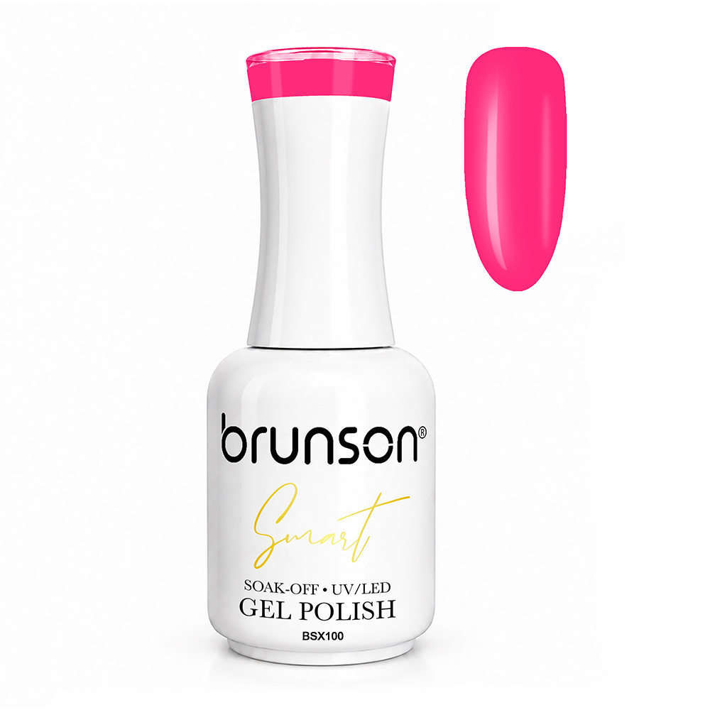 Brunson Smart Gel Nail Polish 18ml – TPO-Free & HEMA-Free UV/LED Soak-Off Gel, Self-Levelling High-Gloss Finish, Chip-Resistant 30+ Days Wear | Professional Salon Manicure Gel BSX100