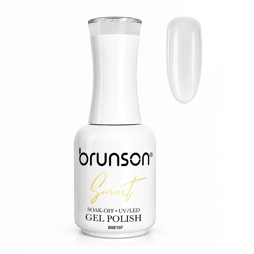 Brunson Smart Gel Nail Polish 18ml (Sheer Shade) – Professional TPO-Free & HEMA-Free UV/LED Soak-Off Gel Polish, Self-Levelling High-Gloss Finish, Long-Lasting Chip-Resistant Gel Nail Color Up to 30+ Days | Salon Quality Manicure | BSE107