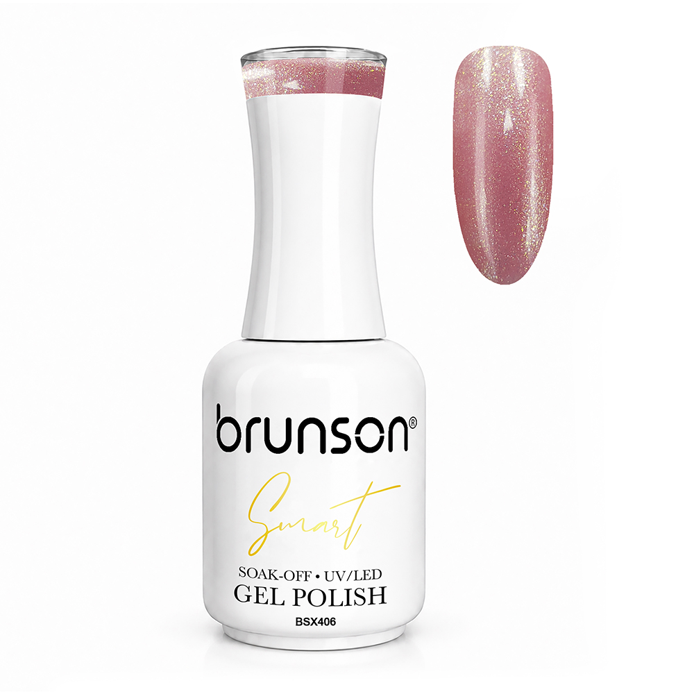 Brunson Smart Gel Nail Polish 18ml (Sheer Shade) – Professional TPO-Free & HEMA-Free UV/LED Soak-Off Gel Polish, Self-Levelling High-Gloss Finish, Long-Lasting Chip-Resistant Gel Nail Color Up to 30+ Days | Salon Quality Manicure | BSX406