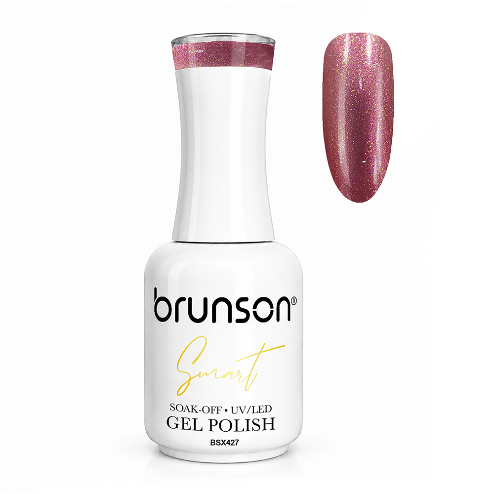 Brunson Smart Gel Nail Polish 18ml (Sheer Shade) – Professional TPO-Free & HEMA-Free UV/LED Soak-Off Gel Polish, Self-Levelling High-Gloss Finish, Long-Lasting Chip-Resistant Gel Nail Color Up to 30+ Days | Salon Quality Manicure | BSX427