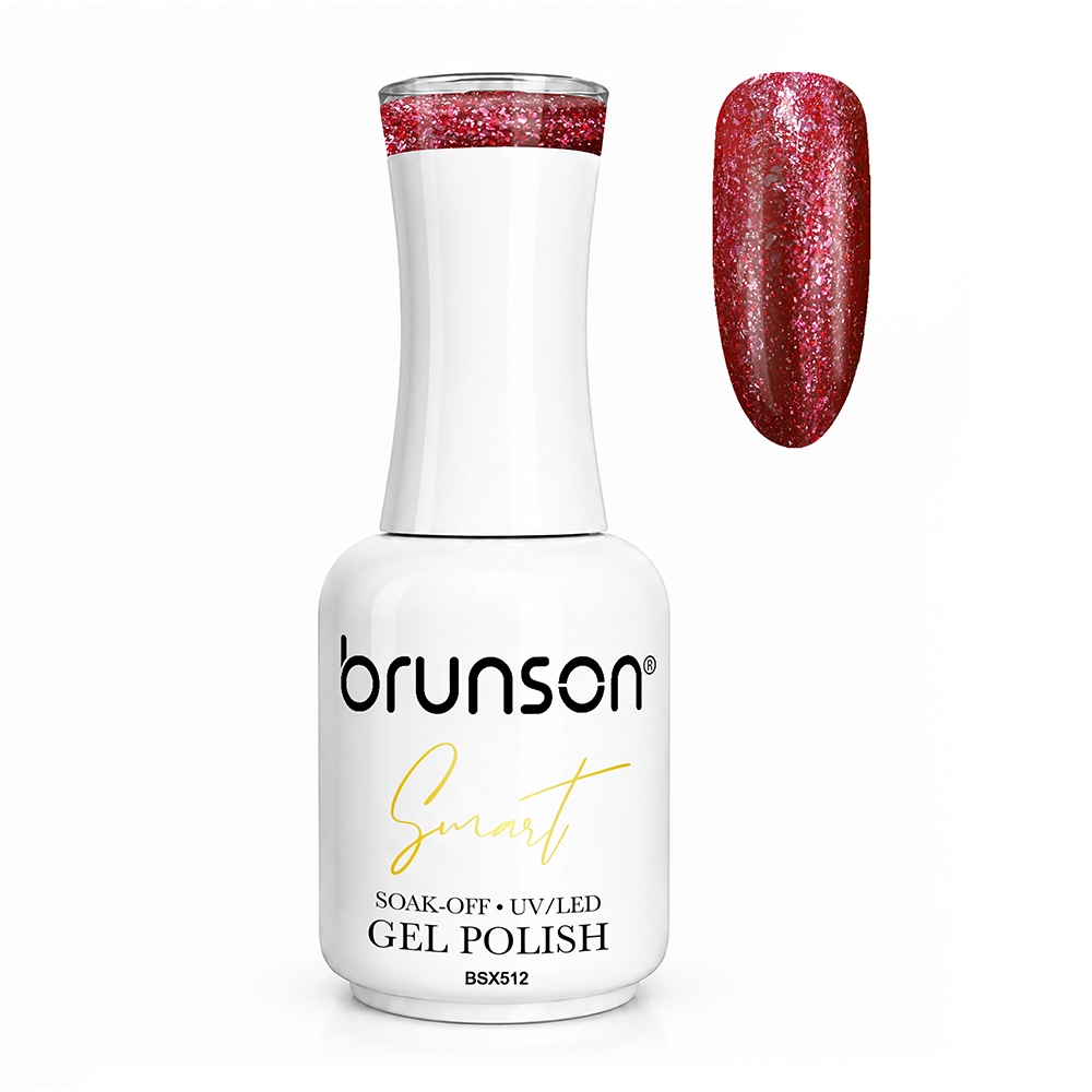 Brunson Smart Gel Nail Polish 18ml (Sheer Shade) – Professional TPO-Free & HEMA-Free UV/LED Soak-Off Gel Polish, Self-Levelling High-Gloss Finish, Long-Lasting Chip-Resistant Gel Nail Color Up to 30+ Days | Salon Quality Manicure | BSX512