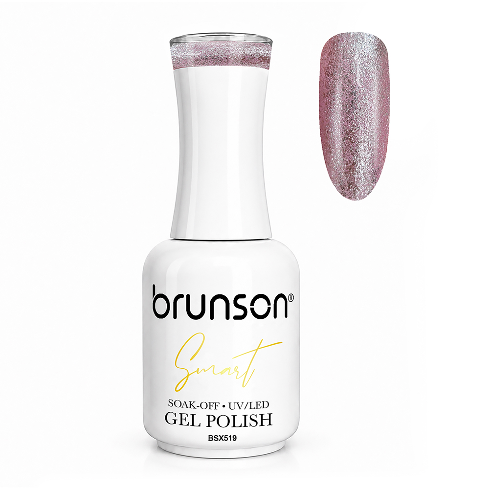 Brunson Smart Gel Nail Polish 18ml (Sheer Shade) – Professional TPO-Free & HEMA-Free UV/LED Soak-Off Gel Polish, Self-Levelling High-Gloss Finish, Long-Lasting Chip-Resistant Gel Nail Color Up to 30+ Days | Salon Quality Manicure | BSX519