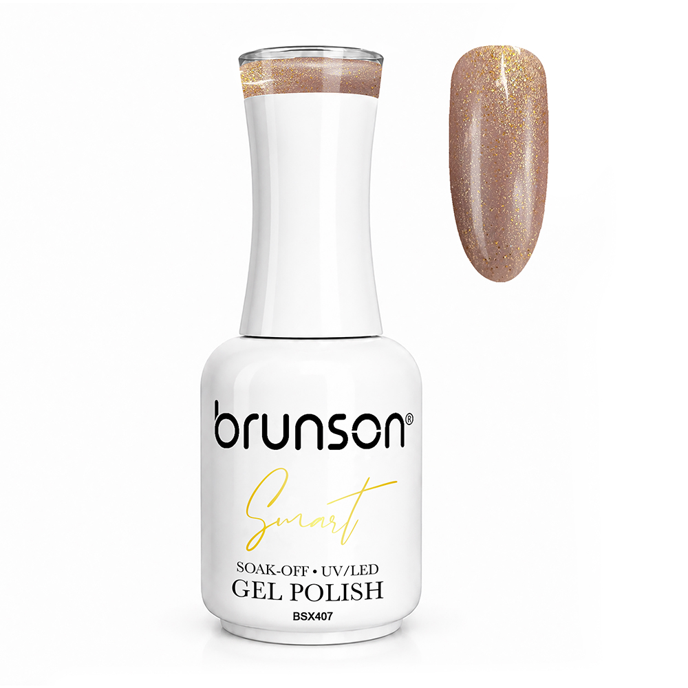 Brunson Smart Gel Nail Polish 18ml (Sheer Shade) – Professional TPO-Free & HEMA-Free UV/LED Soak-Off Gel Polish, Self-Levelling High-Gloss Finish, Long-Lasting Chip-Resistant Gel Nail Color Up to 30+ Days | Salon Quality Manicure | BSX407