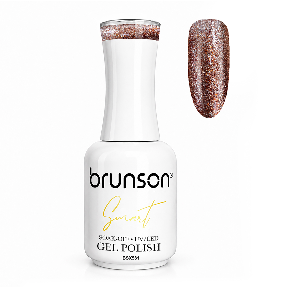 Brunson Smart Gel Nail Polish 18ml (Sheer Shade) – Professional TPO-Free & HEMA-Free UV/LED Soak-Off Gel Polish, Self-Levelling High-Gloss Finish, Long-Lasting Chip-Resistant Gel Nail Color Up to 30+ Days | Salon Quality Manicure | BSX531