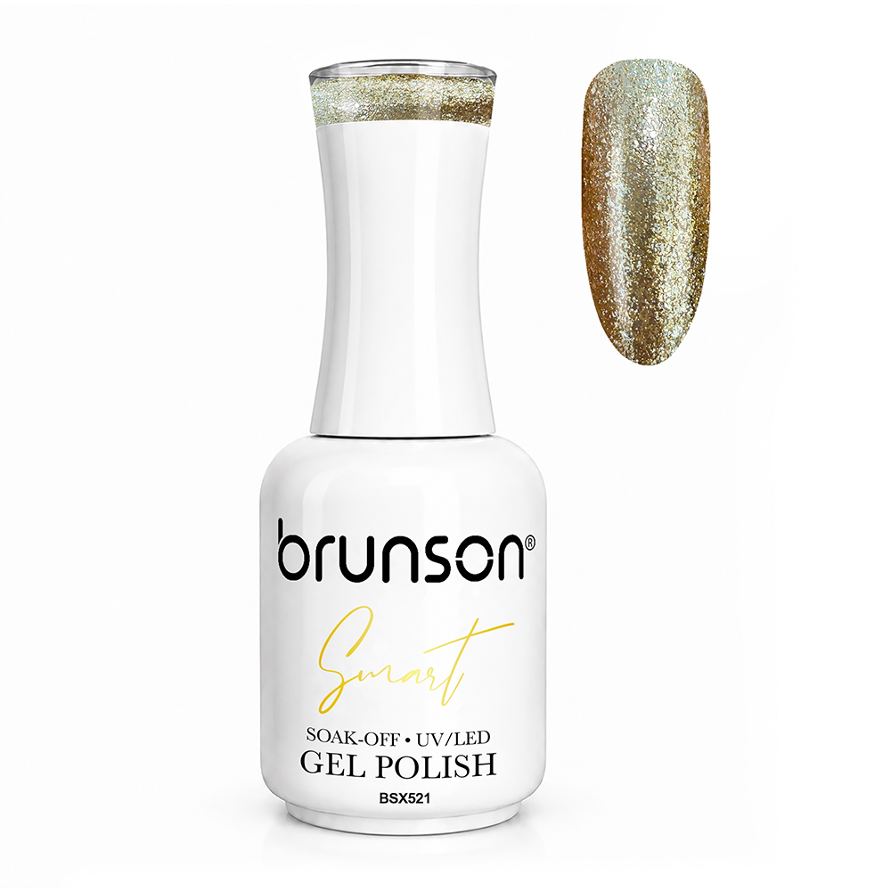 Brunson Smart Gel Nail Polish 18ml (Sheer Shade) – Professional TPO-Free & HEMA-Free UV/LED Soak-Off Gel Polish, Self-Levelling High-Gloss Finish, Long-Lasting Chip-Resistant Gel Nail Color Up to 30+ Days | Salon Quality Manicure | BSX521