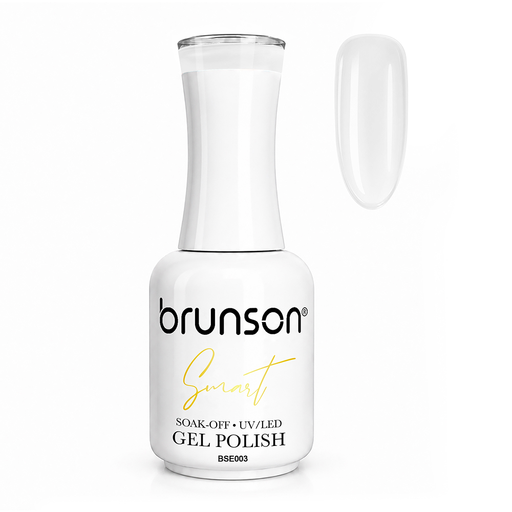 Brunson Smart Gel Nail Polish 18ml (Sheer Shade) – Professional TPO-Free & HEMA-Free UV/LED Soak-Off Gel Polish, Self-Levelling High-Gloss Finish, Long-Lasting Chip-Resistant Gel Nail Color Up to 30+ Days | Salon Quality Manicure | BSE003
