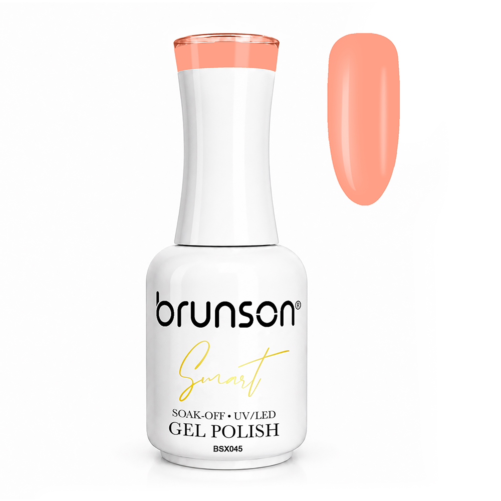 Brunson Smart Gel Nail Polish 18ml – TPO-Free & HEMA-Free UV/LED Soak-Off Gel, Self-Levelling High-Gloss Finish, Chip-Resistant 30+ Days Wear | Professional Salon Manicure Gel BSX045