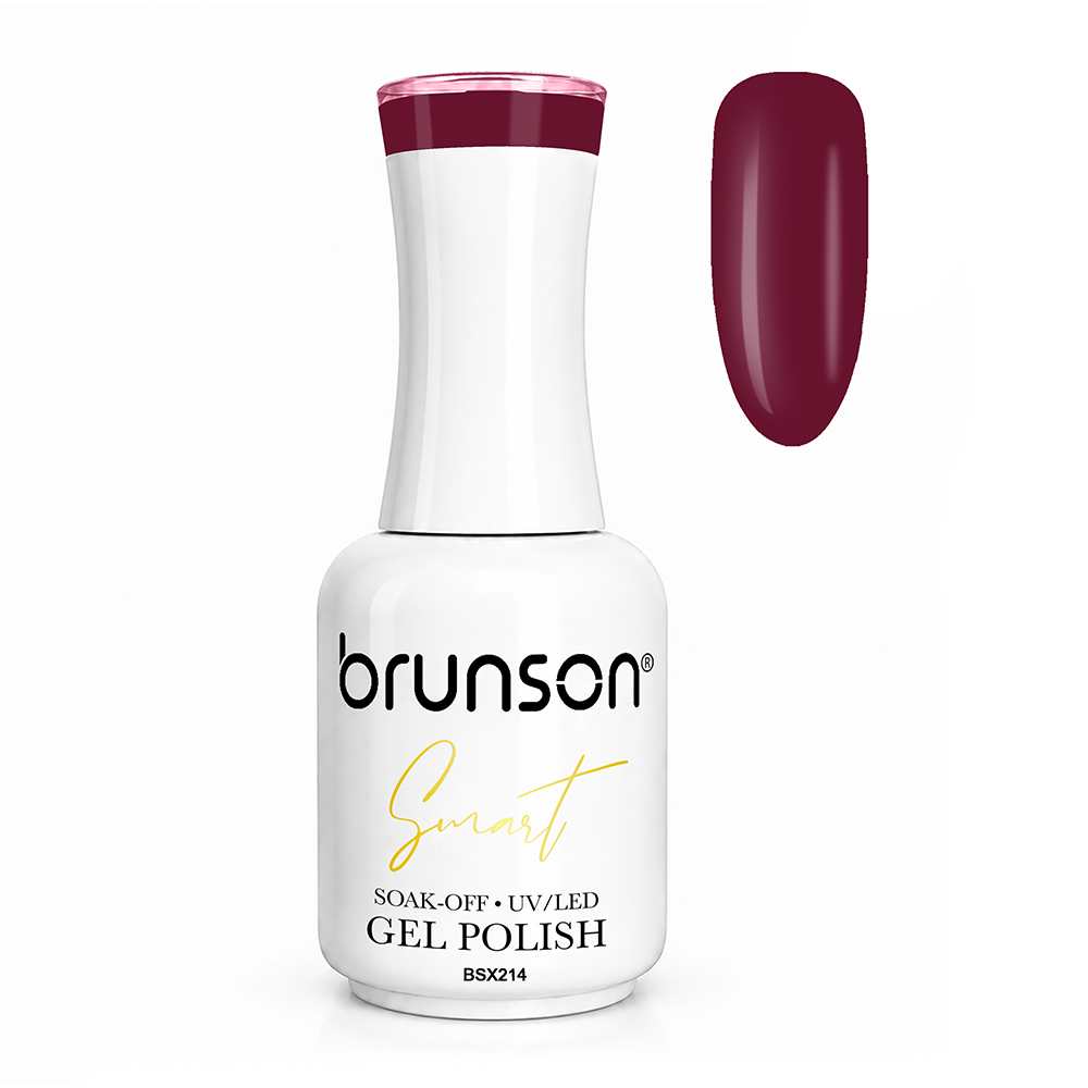Brunson Smart Gel Nail Polish 18ml – TPO-Free & HEMA-Free UV/LED Soak-Off Gel, Self-Levelling High-Gloss Finish, Chip-Resistant 30+ Days Wear | Professional Salon Manicure Gel BSX214