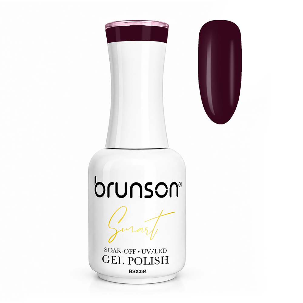 Brunson Smart Gel Nail Polish 18ml – TPO-Free & HEMA-Free UV/LED Soak-Off Gel, Self-Levelling High-Gloss Finish, Chip-Resistant 30+ Days Wear | Professional Salon Manicure Gel BSX334