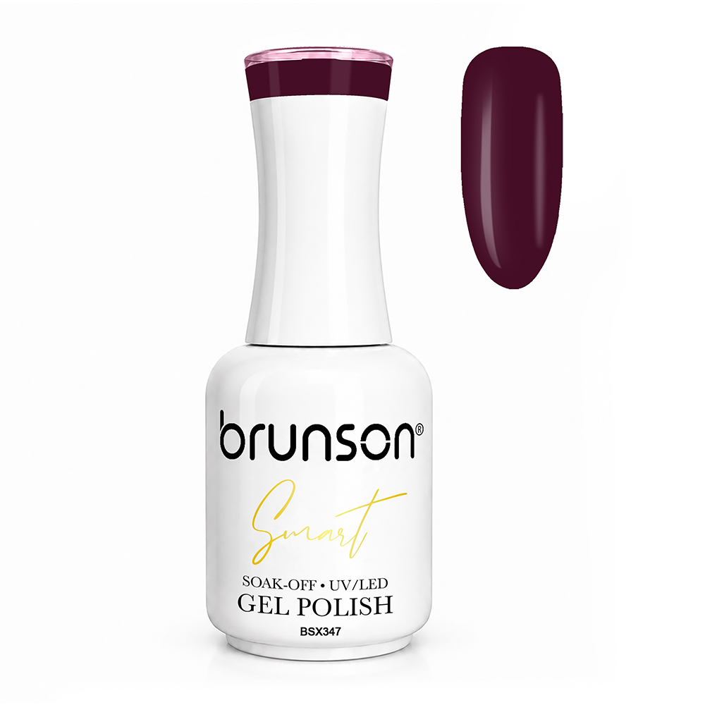 Brunson Smart Gel Nail Polish 18ml – TPO-Free & HEMA-Free UV/LED Soak-Off Gel, Self-Levelling High-Gloss Finish, Chip-Resistant 30+ Days Wear | Professional Salon Manicure Gel BSX347