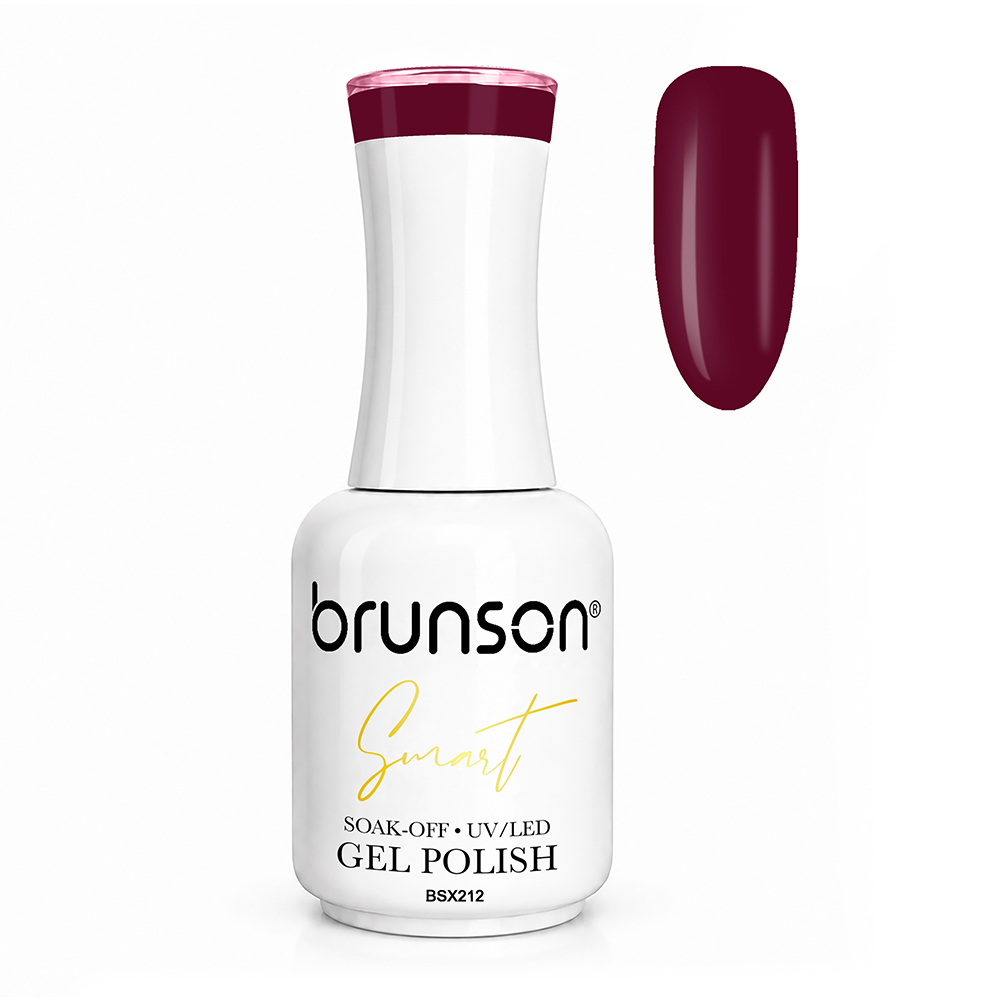 Brunson Smart Gel Nail Polish 18ml – TPO-Free & HEMA-Free UV/LED Soak-Off Gel, Self-Levelling High-Gloss Finish, Chip-Resistant 30+ Days Wear | Professional Salon Manicure Gel BSX212