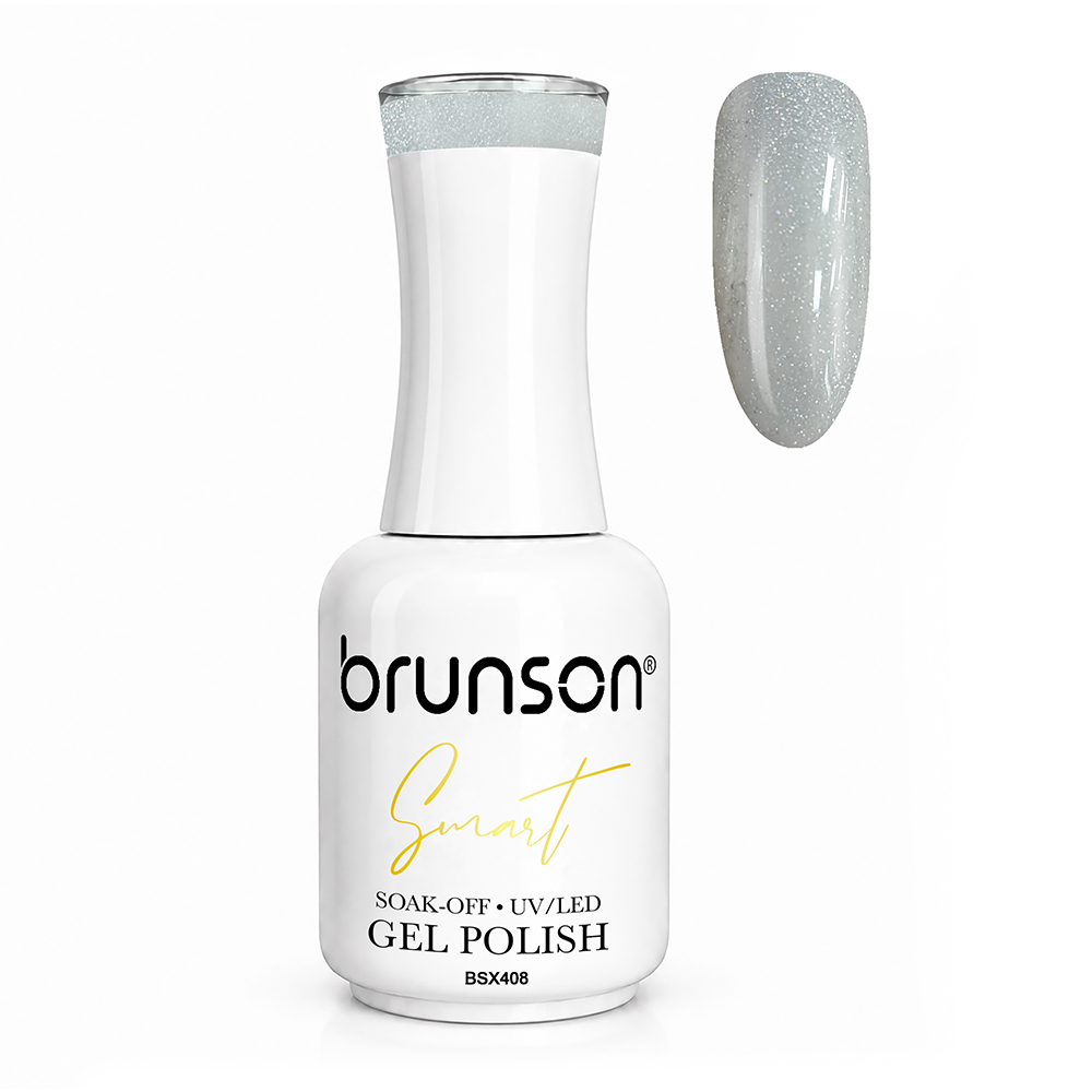 Brunson Smart Gel Nail Polish 18ml (Sheer Shade) – Professional TPO-Free & HEMA-Free UV/LED Soak-Off Gel Polish, Self-Levelling High-Gloss Finish, Long-Lasting Chip-Resistant Gel Nail Color Up to 30+ Days | Salon Quality Manicure | BSX408