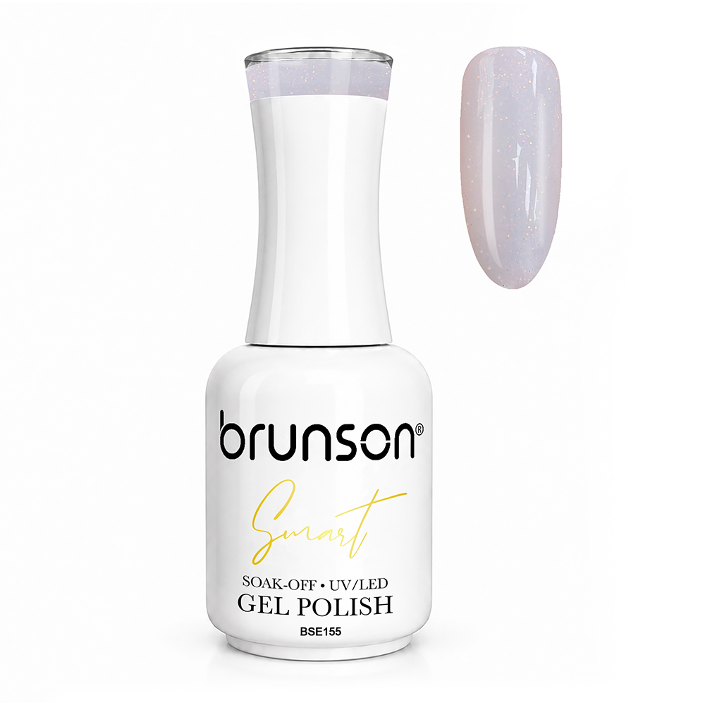 Brunson Smart Gel Nail Polish 18ml (Sheer Shade) – Professional TPO-Free & HEMA-Free UV/LED Soak-Off Gel Polish, Self-Levelling High-Gloss Finish, Long-Lasting Chip-Resistant Gel Nail Color Up to 30+ Days | Salon Quality Manicure | BSE155