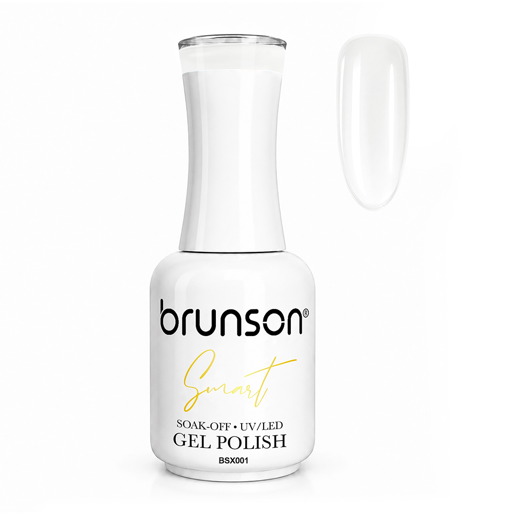 Brunson Smart Gel Nail Polish 18ml (Sheer Shade) – Professional TPO-Free & HEMA-Free UV/LED Soak-Off Gel Polish, Self-Levelling High-Gloss Finish, Long-Lasting Chip-Resistant Gel Nail Color Up to 30+ Days | Salon Quality Manicure | BSX001