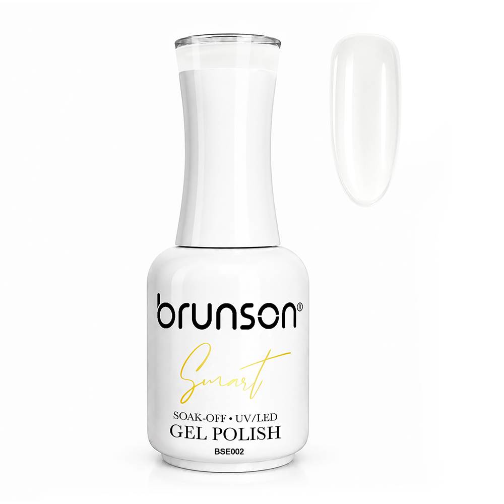 Brunson Smart Gel Nail Polish 18ml (Sheer Shade) – Professional TPO-Free & HEMA-Free UV/LED Soak-Off Gel Polish, Self-Levelling High-Gloss Finish, Long-Lasting Chip-Resistant Gel Nail Color Up to 30+ Days | Salon Quality Manicure | BSE002