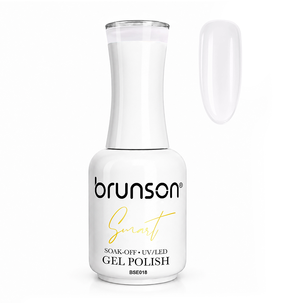 Brunson Smart Gel Nail Polish 18ml (Sheer Shade) – Professional TPO-Free & HEMA-Free UV/LED Soak-Off Gel Polish, Self-Levelling High-Gloss Finish, Long-Lasting Chip-Resistant Gel Nail Color Up to 30+ Days | Salon Quality Manicure | BSE018