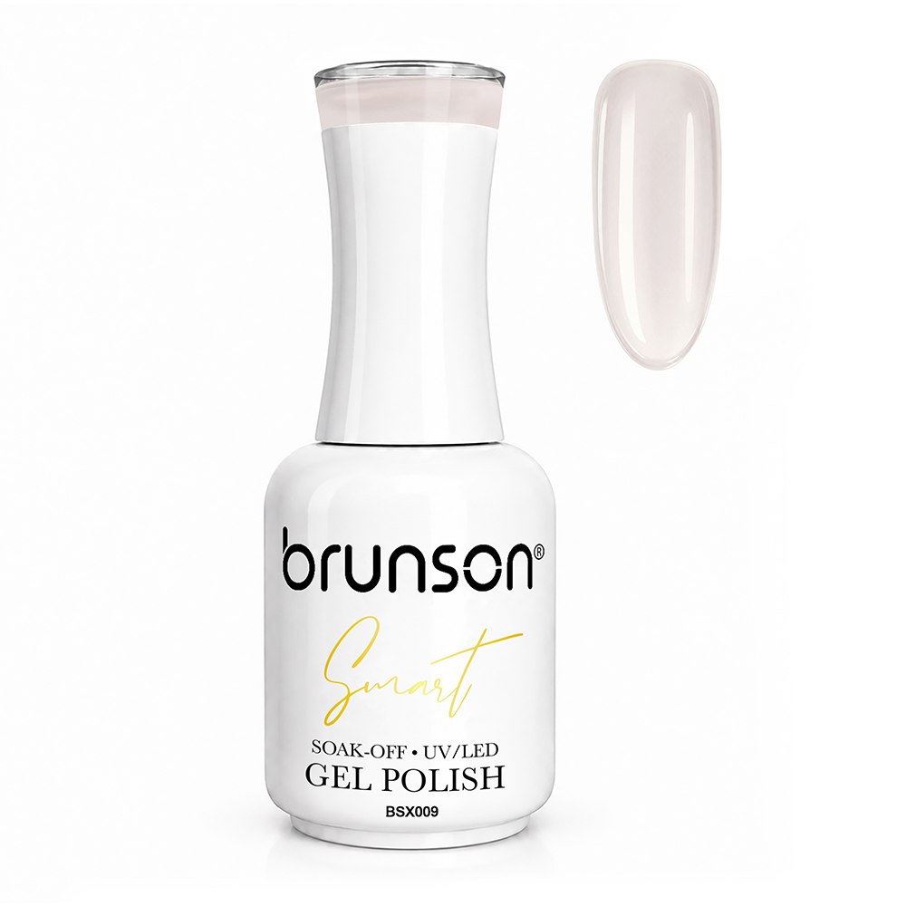 Brunson Smart Gel Nail Polish 18ml (Sheer Shade) – Professional TPO-Free & HEMA-Free UV/LED Soak-Off Gel Polish, Self-Levelling High-Gloss Finish, Long-Lasting Chip-Resistant Gel Nail Color Up to 30+ Days | Salon Quality Manicure | BSX009