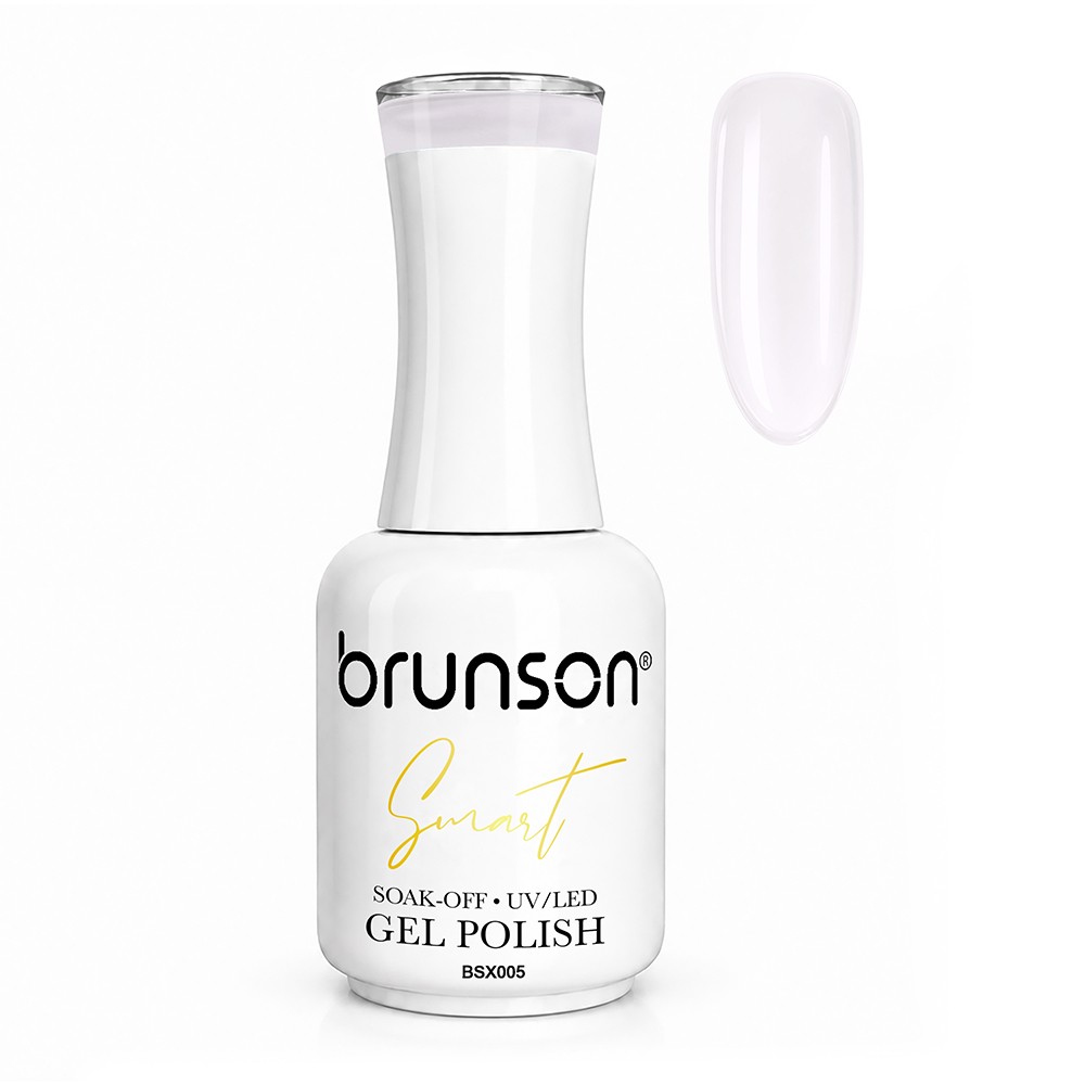 Brunson Smart Gel Nail Polish 18ml (Sheer Shade) – Professional TPO-Free & HEMA-Free UV/LED Soak-Off Gel Polish, Self-Levelling High-Gloss Finish, Long-Lasting Chip-Resistant Gel Nail Color Up to 30+ Days | Salon Quality Manicure | BSE005