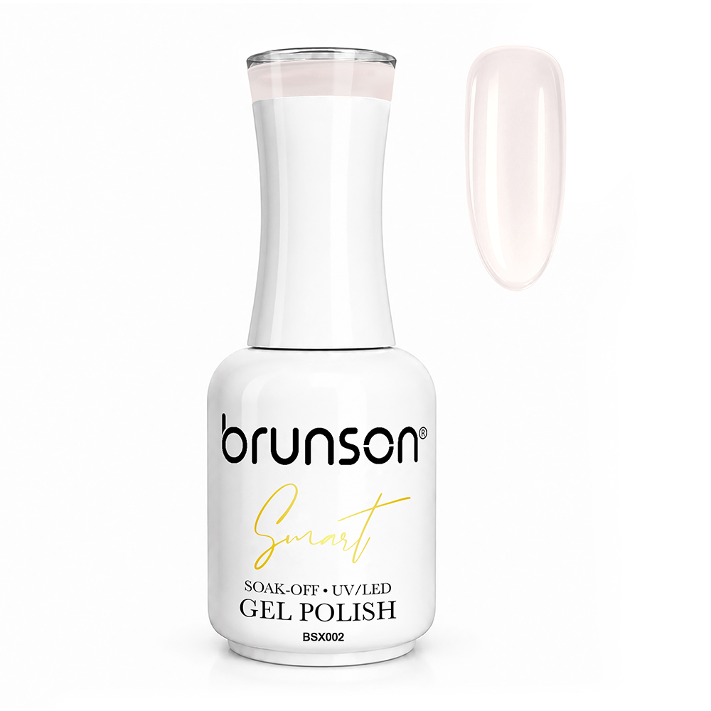 Brunson Smart Gel Nail Polish 18ml (Sheer Shade) – Professional TPO-Free & HEMA-Free UV/LED Soak-Off Gel Polish, Self-Levelling High-Gloss Finish, Long-Lasting Chip-Resistant Gel Nail Color Up to 30+ Days | Salon Quality Manicure | BSX002